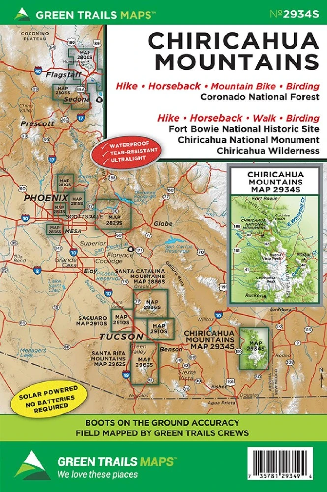 Green Trails Map 2934S - Chiricahua Mountains 1 Green Trails Map 2934S - Chiricahua Mountains