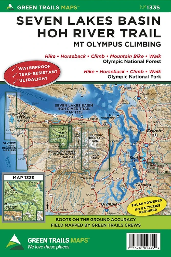 Green Trails Map 133S - Seven Lakes Basin, Mount Olympus Climbing 1 Green Trails Map 133S - Seven Lakes Basin, Mount Olympus Climbing